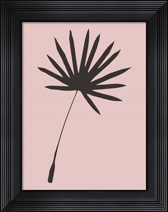 Framed Tropical Blush Pink Leaf II Print