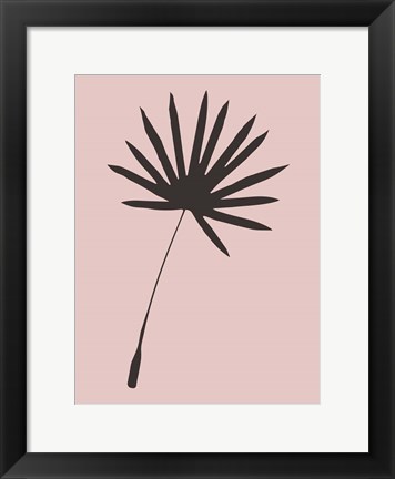 Framed Tropical Blush Pink Leaf II Print
