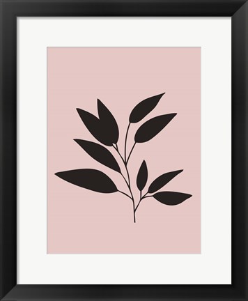 Framed Tropical Blush Pink Leaf III Print