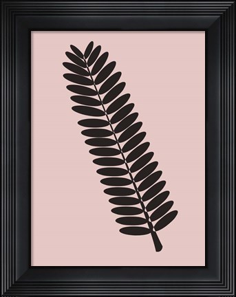 Framed Tropical Blush Pink Leaf Print