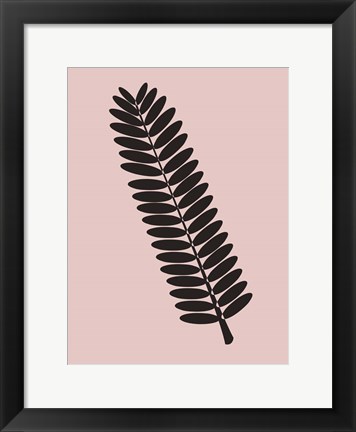 Framed Tropical Blush Pink Leaf Print