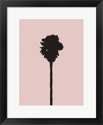 Framed Blush Pink Palm Tree Print