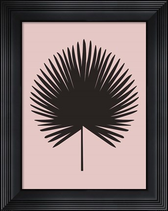 Framed Blush Pink Chimaeras Leaf Print
