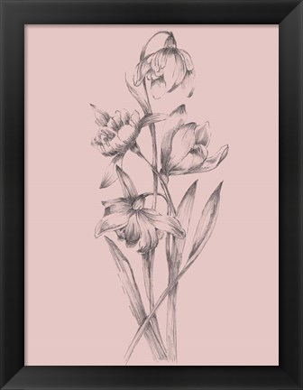 Framed Pretty Pink Flower II Print