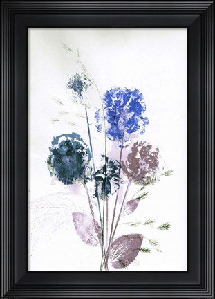 Framed Bouquet 1 Blue Print