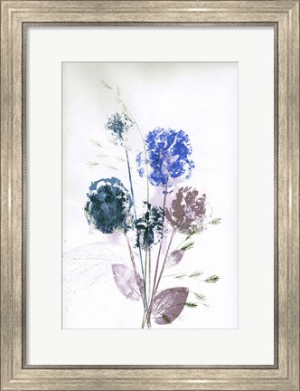 Framed Bouquet 1 Blue Print