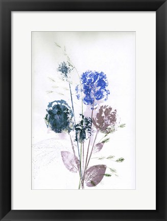 Framed Bouquet 1 Blue Print