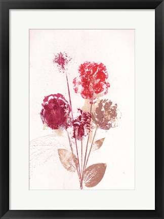 Framed Bouquet 1 Red Print