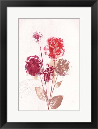 Framed Bouquet 1 Red Print