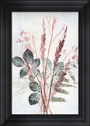 Framed Bouquet 2 Red Green Print