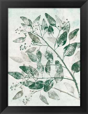 Framed Eucalyptus 1 Green Print