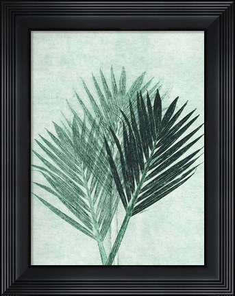 Framed Palm 4 Green Print