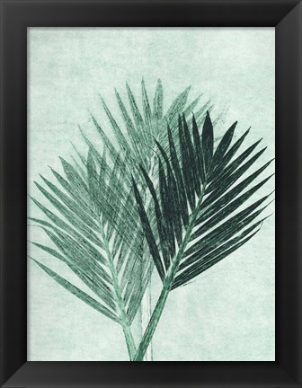 Framed Palm 4 Green Print