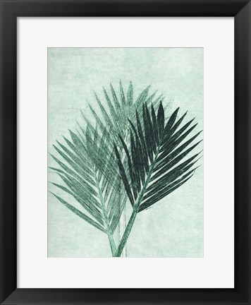 Framed Palm 4 Green Print