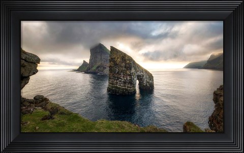 Framed Sunset at Drangarnir Print