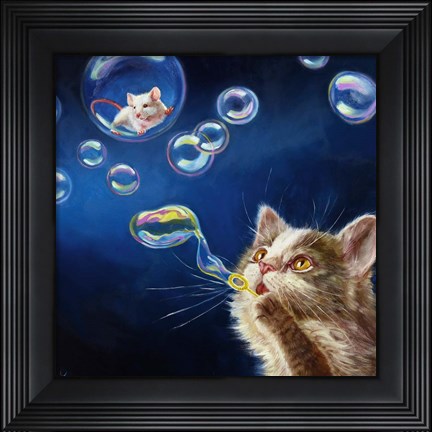 Framed Blowing Bubbles Print