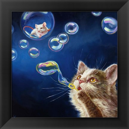 Framed Blowing Bubbles Print