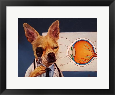 Framed Seeing Eye Dog Print