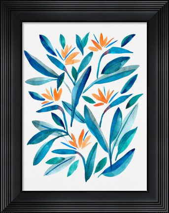 Framed Bird of Paradise Flower 1 Print
