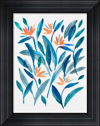 Framed Bird of Paradise Flower 2 Print