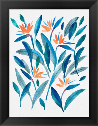 Framed Bird of Paradise Flower 2 Print