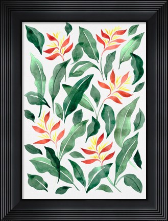 Framed Parakeet Flower Print