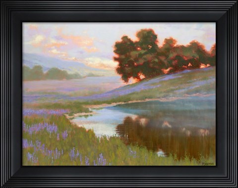 Framed Pastel Lupin Print