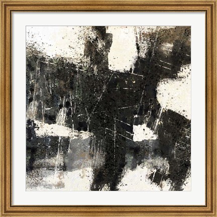 Framed Abstract Black and White Print