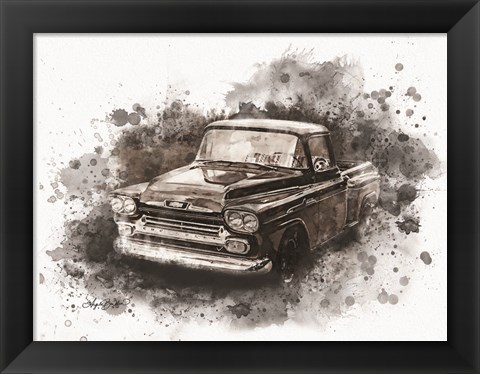 Framed Old Chevy Print