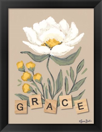 Framed Happy Flower Grace Print