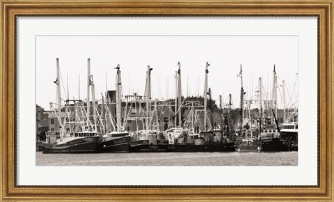 Framed Ocean City Fishing Boats Print