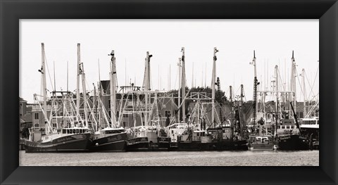 Framed Ocean City Fishing Boats Print