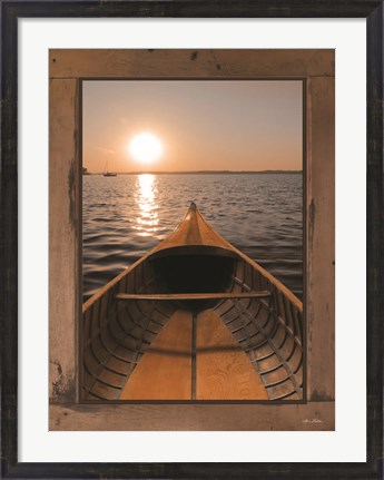 Framed Antique Canoe I Print