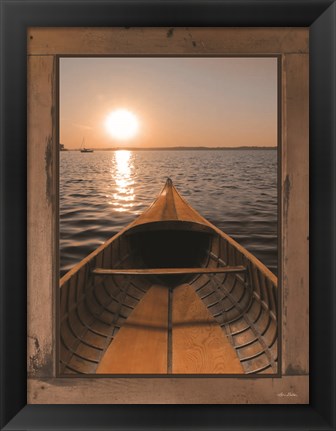 Framed Antique Canoe I Print