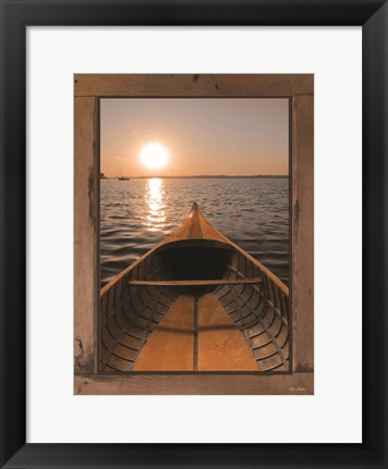 Framed Antique Canoe I Print