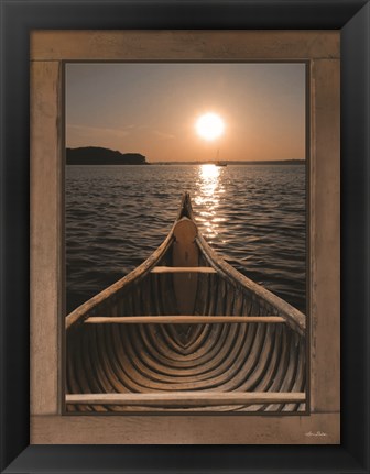 Framed Antique Canoe III Print