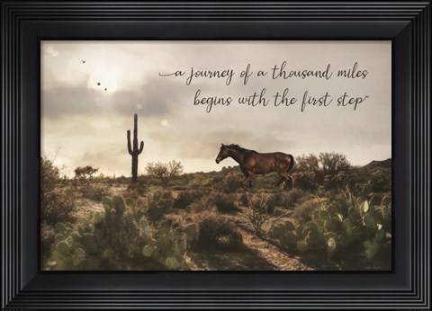 Framed Journey of a Thousand Miles Print