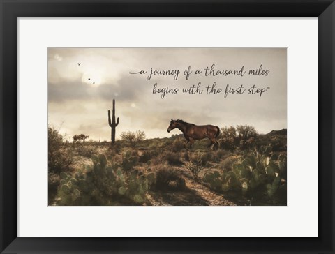 Framed Journey of a Thousand Miles Print