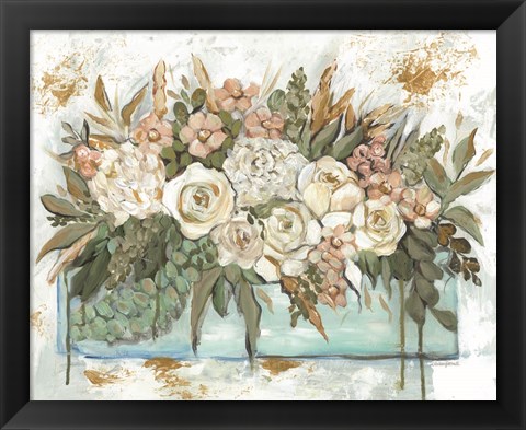 Framed Box of Flowers Print