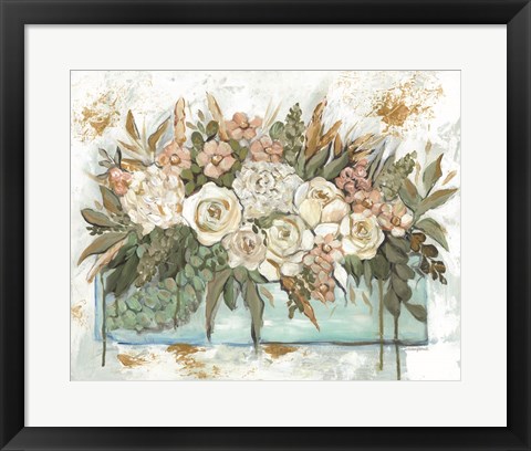 Framed Box of Flowers Print