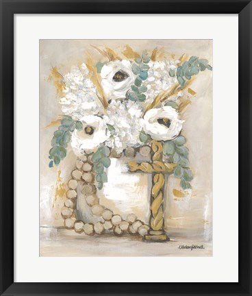 Framed Cream Blessings Print