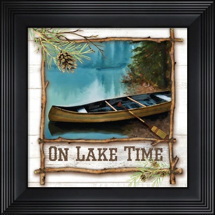 Framed On Lake Time Print