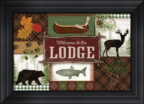 Framed Welcome to the Lodge Print