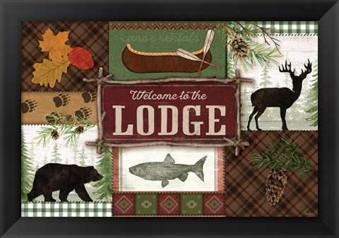 Framed Welcome to the Lodge Print