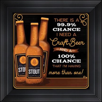 Framed 100% Chance Print