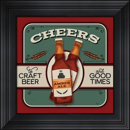 Framed Cheers Craft Beer Print