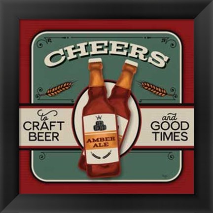 Framed Cheers Craft Beer Print