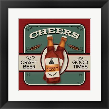 Framed Cheers Craft Beer Print