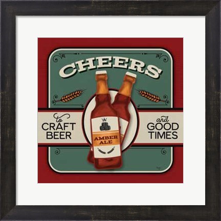 Framed Cheers Craft Beer Print
