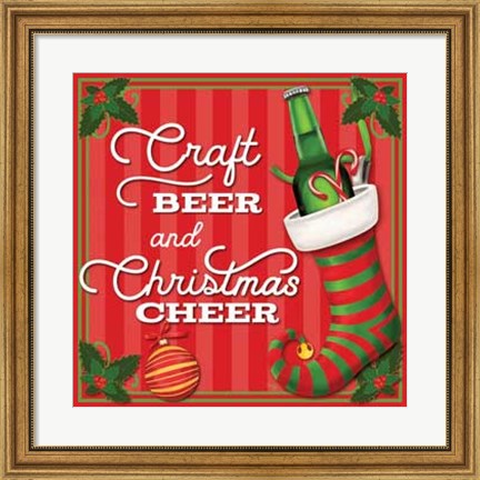 Framed Craft Beer and Christmas Cheer Print
